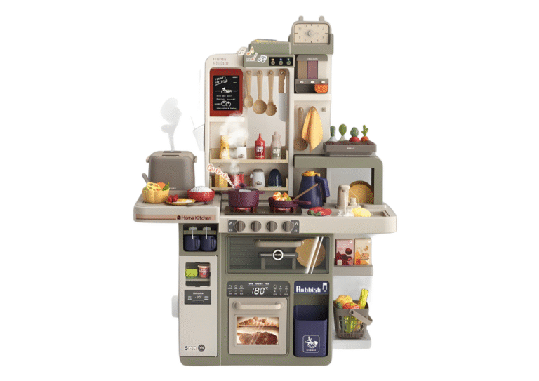 Çocuk - 88 Parçalı Pembe Işıklı Sesli Mutfak Seti - Eğlenceli Oyun Deneyimi - Ana Görsel