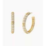 Takı amp Bijuteri - Michael Kors MKC1495AN710 Kadın Küpeleri - Gümüş ve Altın Kaplama - Görsel 2