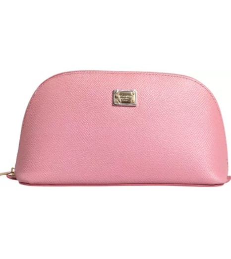 Çanta - Dolce Gabbana Pembe Deri DG Logolu Cüzdan - Lüks Kadın Cüzdanı - Ana Görsel