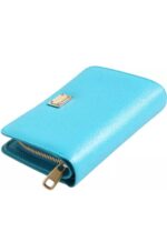 Çanta - Dolce Gabbana Açık Mavi Deri Bifold Kadın Cüzdan - Kullanışlı ve Şık - Görsel 4