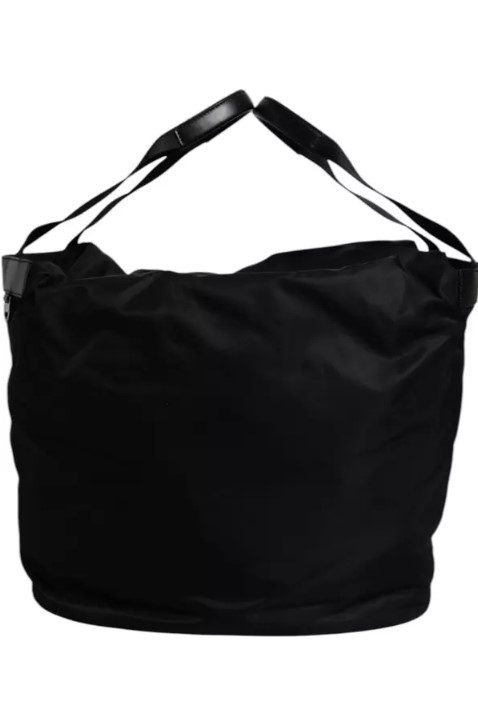 Çanta - Dolce Gabbana Siyah Beyaz Logolu Bucket Çanta - Özgün ve Şık Stil - Görsel 2