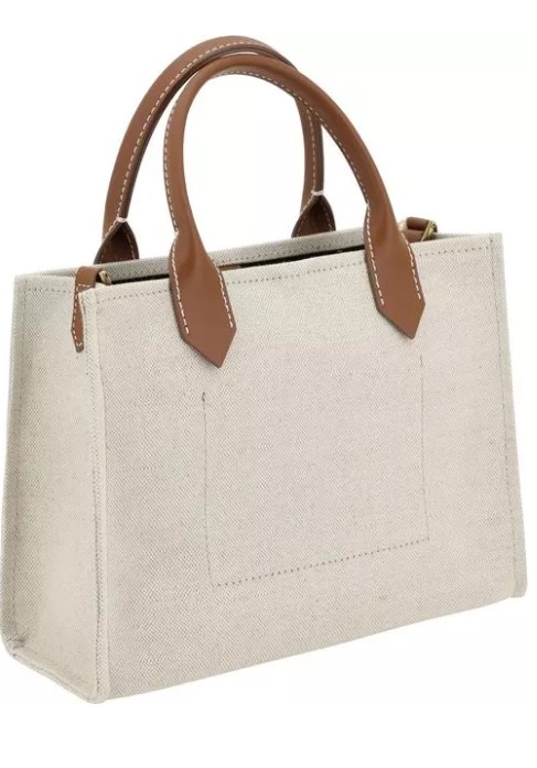 Çanta - Balmain B-army Tote Çanta - Pamuk ve Deri Kombinasyonu ile Şıklık - Görsel 2