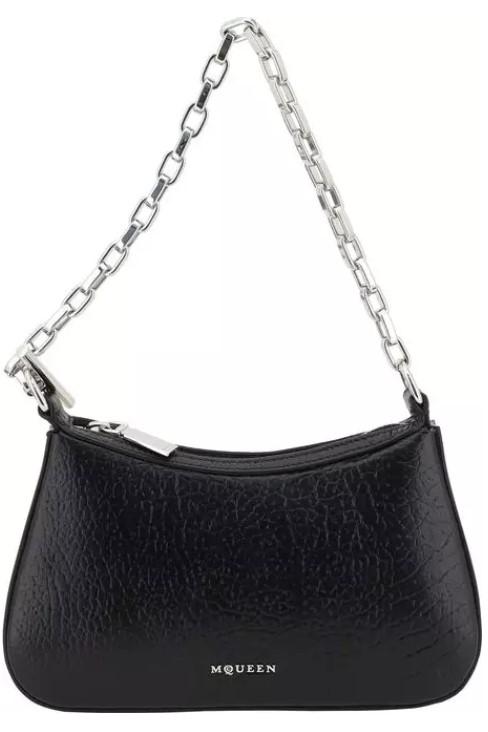 Çanta - Alexander McQueen Cross-Bar Deri Clutch Çanta - Ana Görsel