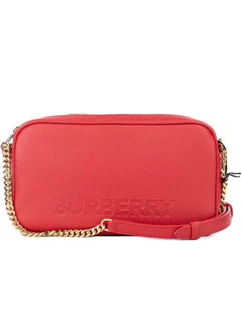 Çanta - Burberry Küçük Kırmızı Deri Kamera Çapraz Çanta - Şık ve Pratik - Ana Görsel