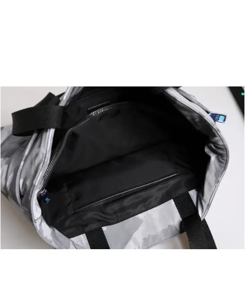 Çanta - Dolce Gabbana Gri Kamuflaj Tote Çanta - Kullanışlı Çok Gözlü Tasarım - Görsel 2