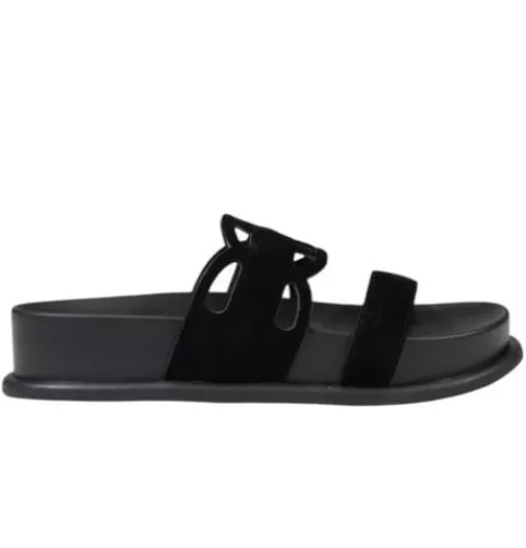 Ayakkabılar - Liu Jo Siyah Deri Kadın Sandalet - Rahat ve Şık Ayakkabı Seçeneği - Ana Görsel