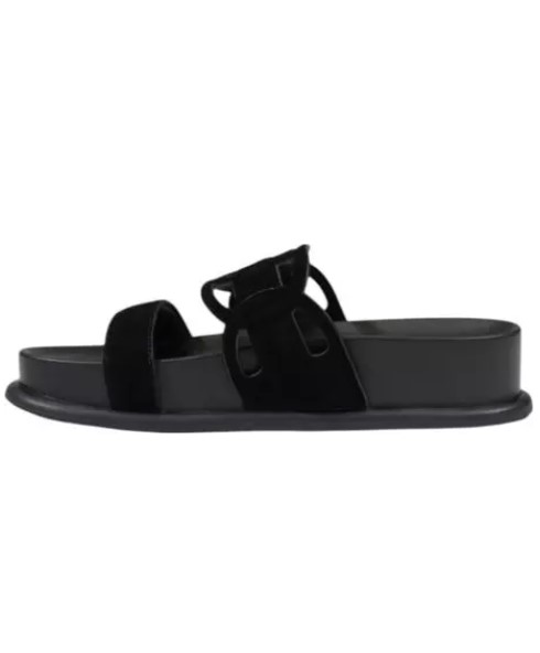 Ayakkabılar - Liu Jo Siyah Deri Kadın Sandalet - Rahat ve Şık Ayakkabı Seçeneği - Görsel 2