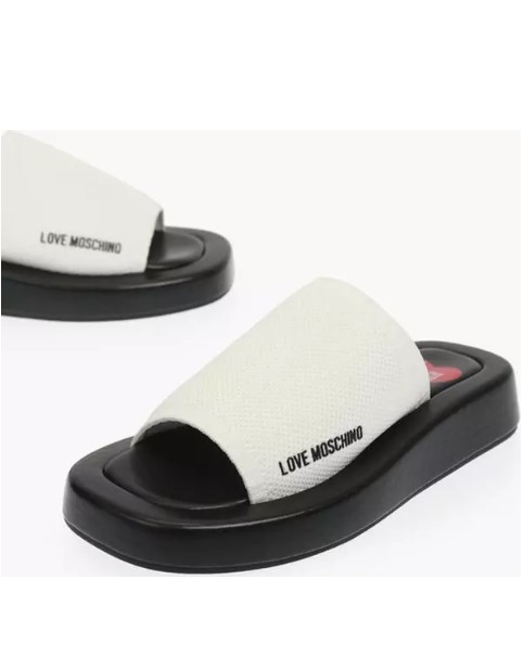 Ayakkabılar - Moschino LOVE Siyah Beyaz İki Renkli ROW30 Sabot - Stil Sahibi Olun - Ana Görsel