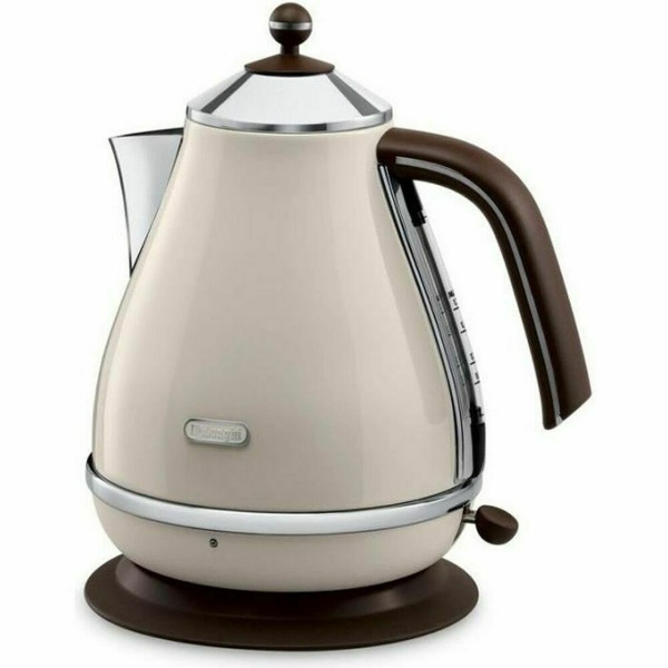 Ev ve Yaşam - DeLonghi KBOV 2001BG 1,7 Litre Bej Su Isıtıcı 2000 W Paslanmaz Çelik Retro Kettle - Görsel 2