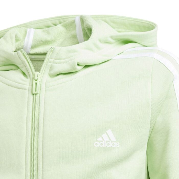 Çocuk - Adidas 3 Şeritli Tam Fermuarlı Kapüşonlu Sweatshirt (Kız Çocuk) IS2632 (Çocuk, Yaşam Tarzı) - Görsel 3