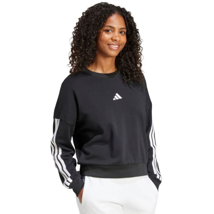 Kadın - adidas Essentials 3-Şeritli Fransız Terry Sweatshirt W JE0016 (Kadın, Antrenman) - Görsel 4