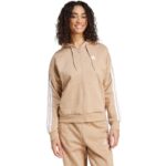 Kadın - adidas Essentials 3-Şerit Tam Fermuarlı Polar Kapüşonlu Üst (Kadın, Antrenman) - Görsel 2