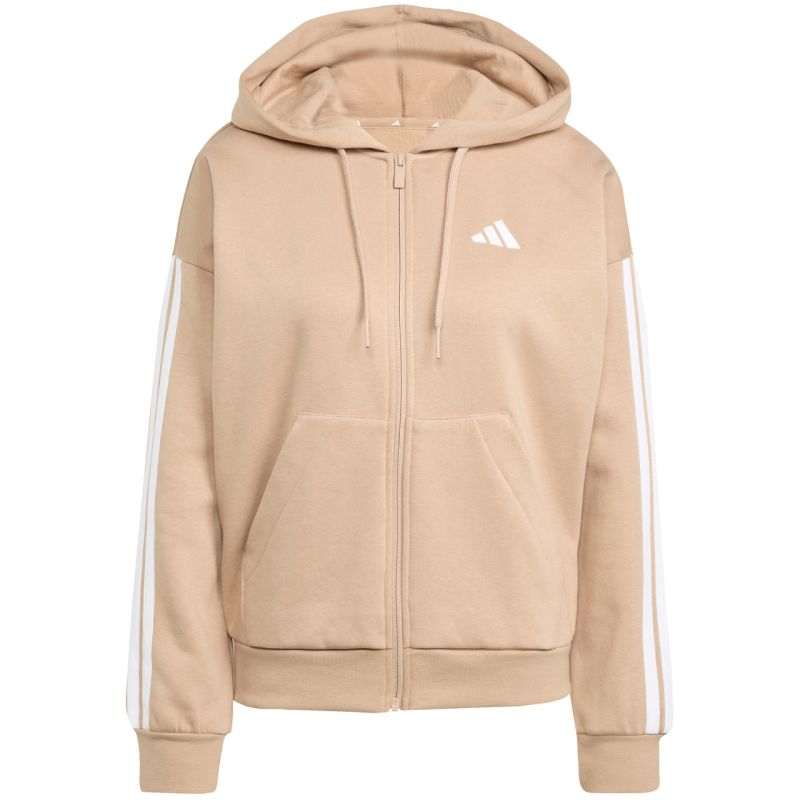 tryoshop-adidas-essentials-3-stripes-full-zip-fleece-hoodie-w-jx7706-6-1614383 Kadın - adidas Essentials 3-Şerit Tam Fermuarlı Polar Kapüşonlu Üst (Kadın, Antrenman) - Ana Görsel