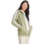 Kadın - adidas Essentials 3-Şeritli Tam Fermuarlı Polar Sweatshirt Kadın JP2352 (Kadın, Rekreasyon) - Görsel 6