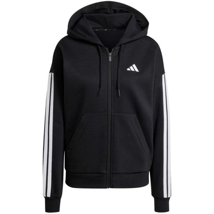 Kadın - adidas Essentials 3 Şeritli Tam Fermuarlı Kapüşonlu Kadın Hoodie (Kadın, Antrenman) - Görsel 3