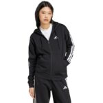 Kadın - adidas Essentials 3 Şeritli Tam Fermuarlı Kapüşonlu Kadın Hoodie (Kadın, Antrenman) - Görsel 5