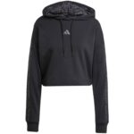 Kadın - adidas Essentials 3 Şeritli Baskılı Fransız Terry Kapüşonlu Sweatshirt W JC6244 (Kadın, Antrenman) - Ana G...