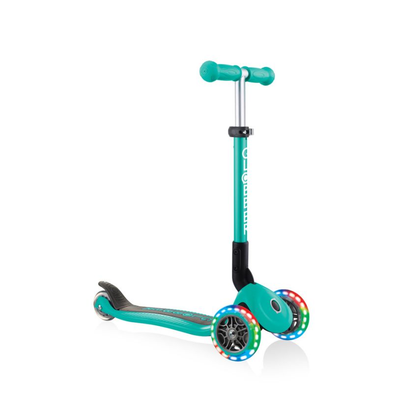 Çocuk - Globber Katlanabilir 3 Tekerlekli Scooter Işıklı Zümrüt Yeşili Jr 437-107 (Çocuk, Paten) - Ana Görsel