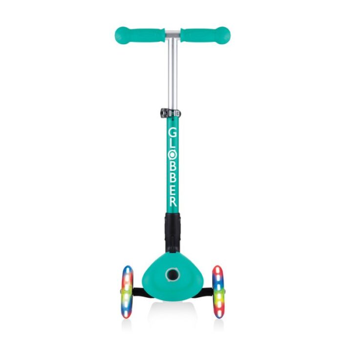 Çocuk - Globber Katlanabilir 3 Tekerlekli Scooter Işıklı Zümrüt Yeşili Jr 437-107 (Çocuk, Paten) - Görsel 7
