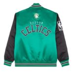 Ceket - Mitchell amp Ness NBA Boston Celtics Primetime Ağırlıklı Saten Ceket Vintage Logolu (Erkek, Yaşam Tarzı) - G...