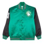 Ceket - Mitchell amp Ness NBA Boston Celtics Primetime Ağırlıklı Saten Ceket Vintage Logolu (Erkek, Yaşam Tarzı) - A...