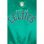 Ceket - Mitchell amp Ness NBA Boston Celtics Primetime Ağırlıklı Saten Ceket Vintage Logolu (Erkek, Yaşam Tarzı) - G...