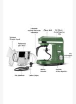 Karaca Mastermaid Chef Pro Çift Kollu Hamur Yoğurma Makinesi Emerald Green 1750W 5L - Görsel 3
