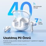 SoundPEATS Clear Bluetooth Kablosuz 5.3, 40 Saat Oynatma Süresi, Çift Mikrofon, Bluetooth Kulaklık - Görsel 4